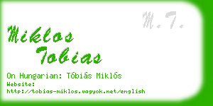 miklos tobias business card